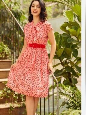 ModCloth Pink Polka dot w/ Tulle